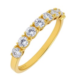 Χρυσό σειρέ δαχτυλίδι Κ9 με ζιργκόν